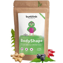 Laden Sie das Bild in den Galerie-Viewer, buntfink®„BodyShape" Tee mit Ingwer + Mate + Brennesseltee + Grüner Hafer, 14-Tage Skinny Programm, 100% natürlicher Kräutertee aus Deutschland, 60g loser Tee