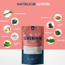 Laden Sie das Bild in den Galerie-Viewer, Skinny Tea - 28 Tage Kräuter Tee Kur ohne Zusätze - Grüntee, Oolong &amp; Pu Erh Tee mit Ingwer für Ihren Erfolg &amp; Aktivität - Geprüfte, Pflanzliche Zutaten - 28 Teebeutel - Skinny Tee - Von WeightWorld