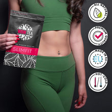 Laden Sie das Bild in den Galerie-Viewer, WOW TEA SlimFit Tee - Natürlicher Diät Tee zur Körperformung | Tee-Komplex von grünem Tee und Yerba Mate| Diät Tee und Slim Tee zum Entgiftung | 150g, Made in EU
