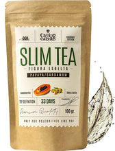 Laden Sie das Bild in den Galerie-Viewer, SLIM TEA - Abnehmen Schnell &amp; Fettverbrenner - Grüner Tee lose, Mate, Ingwer, Löwenzahn, weißer Tee, Hibiscus, Schachtelhalm, Brennessel, Papaya, Kardamom - Antioxidantien - Natürliche Zutaten 100g