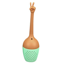 Laden Sie das Bild in den Galerie-Viewer, Funny Hand Gestures Tea Silicone Gesture Teapot Black Tea Strainer Loose Leaf Herbal Spice Tea Brewing Tools
