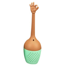 Laden Sie das Bild in den Galerie-Viewer, Funny Hand Gestures Tea Silicone Gesture Teapot Black Tea Strainer Loose Leaf Herbal Spice Tea Brewing Tools