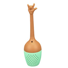 Laden Sie das Bild in den Galerie-Viewer, Funny Hand Gestures Tea Silicone Gesture Teapot Black Tea Strainer Loose Leaf Herbal Spice Tea Brewing Tools