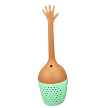 Laden Sie das Bild in den Galerie-Viewer, Funny Hand Gestures Tea Silicone Gesture Teapot Black Tea Strainer Loose Leaf Herbal Spice Tea Brewing Tools