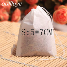Laden Sie das Bild in den Galerie-Viewer, 100 Pcs/Lot Disposable Tea Bags For Puer Green Tea Bag Infuser With String Heal Seal 7 x 9cm Sachet Teabag Empty Tea Bags