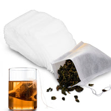 Laden Sie das Bild in den Galerie-Viewer, 100 Pcs/Lot Disposable Tea Bags For Puer Green Tea Bag Infuser With String Heal Seal 7 x 9cm Sachet Teabag Empty Tea Bags